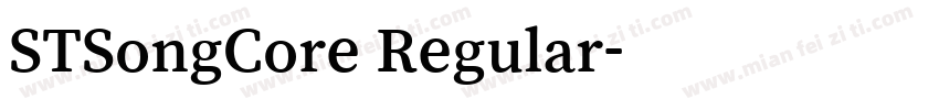 STSongCore Regular字体转换